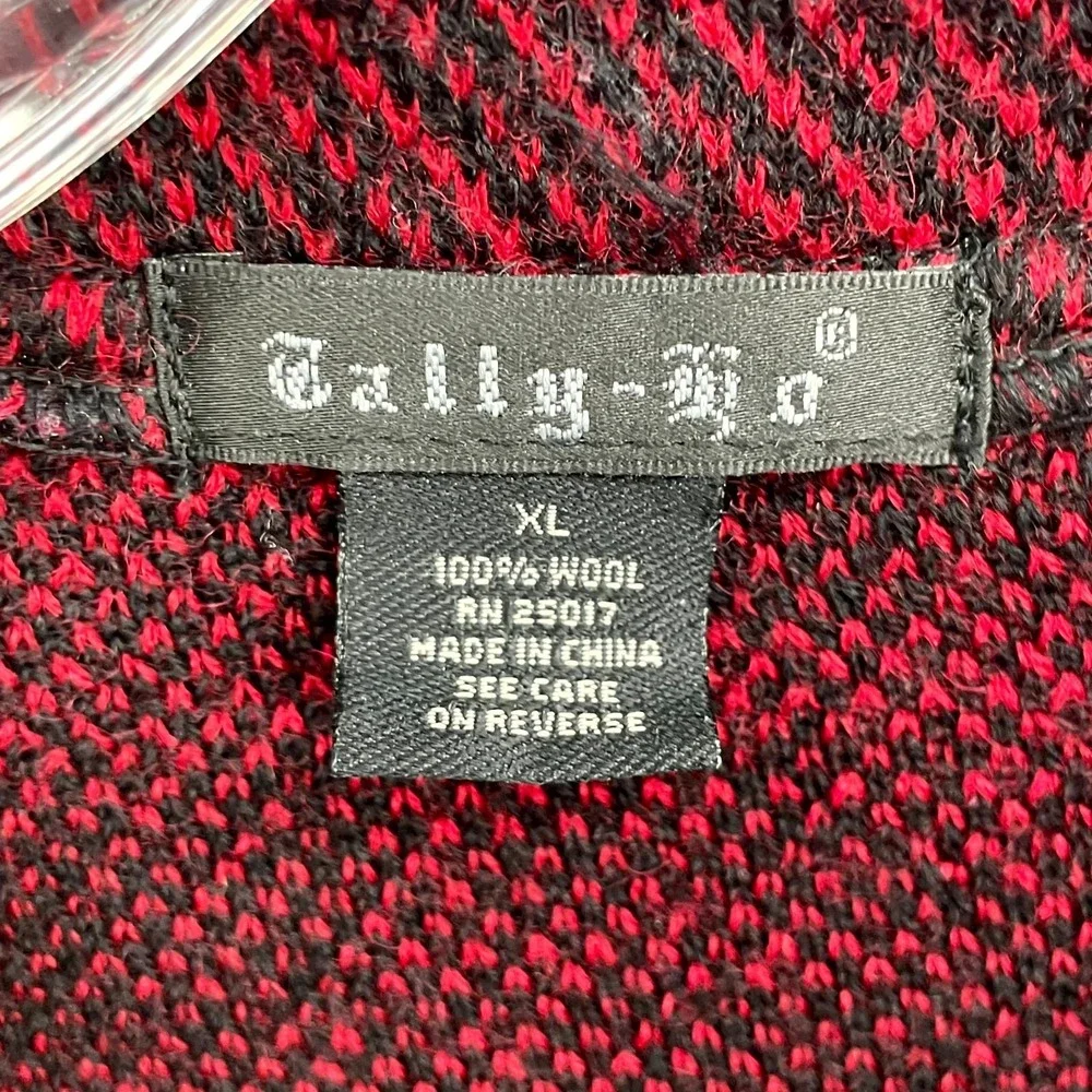 Tally-Ho Jacket Women XL Red Black Buffalo Plaid Wool Cabincore Gorpcore Outdoor